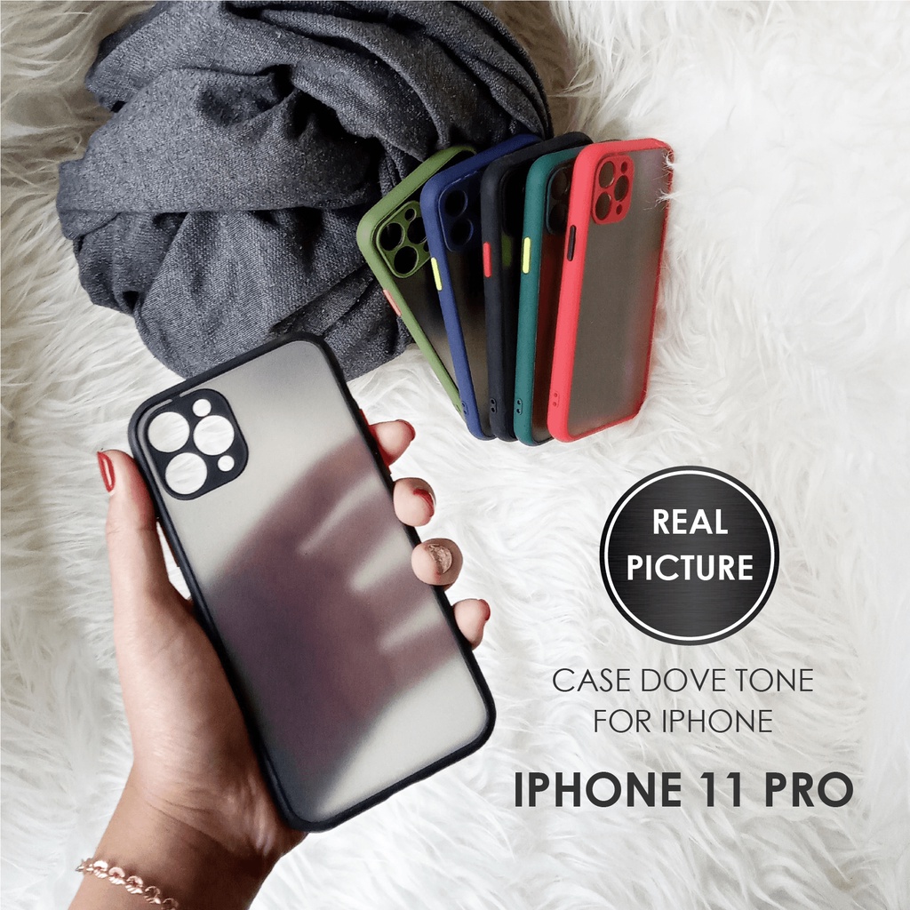 CASE HP IPHONE 11 PRO SOFTCASE DOVE MATTE PLUS PELINDUNG CAMERA