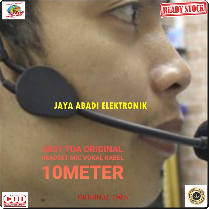 G01 TOA MIC HEADSET 10 METER MIKROPHONE AUDIO MIK BANDO KABEL PANJANG CABLE CONDENSER PEKA SENSITIF ELECTRIK MIKROPHONE VOKAL PROFESIONAL UNIVERSAL BISA DIPAKAI KESEMUA KE ALAT AUDIO MENGGUNAKAN BATERAI A2