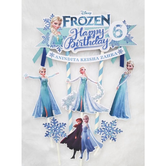 [BISA COD] Cake Topper Frozen Elsa / Topper kue Frozen Elsa / Elsa Frozen