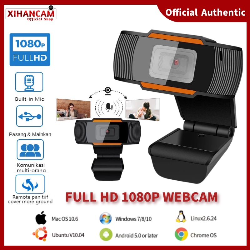 XIHANCAM 720p Camera Laptop Usb Webcam 1080p Camera Zoom Meeting Kamera Laptop Untuk Zoom Web Cam Ip Camera Usb Kamera Webcam Laptop With Mic Live Streaming Kamera Pc Komputer Desktop Kamera Laptop Usb Webcam Pc