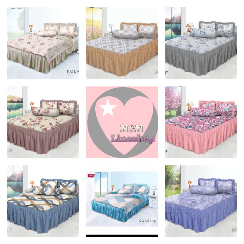 MY LOVE - SPREI KING RUMBAI MY LOVE MOTIF TERLARIS UK 180X200 TINGGI 30 NEW MOTIF