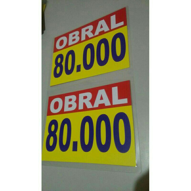 

Harga Obral Laminating /1Folio dapat 2 pcs / Hargaobral / Obralan / Bandrol Harga