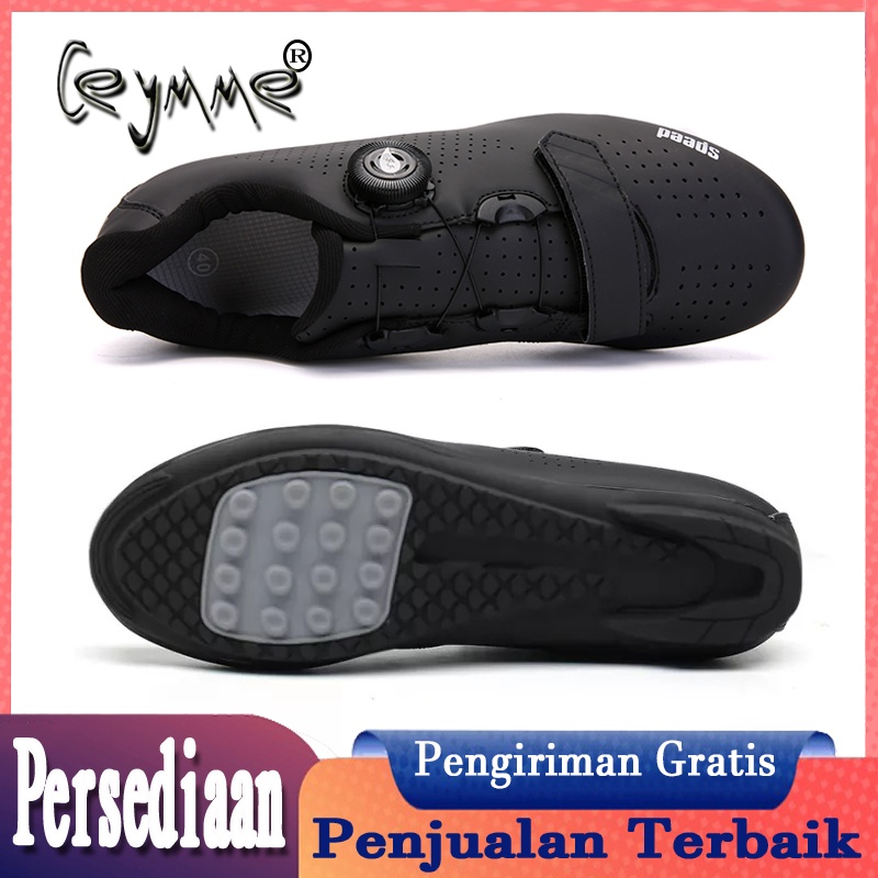 【Tersedia】Sepatu Sepeda Pria Roadbike Non Cleat Non Locking Sepatu Bersepeda Datar Sneaker Gunung Pr