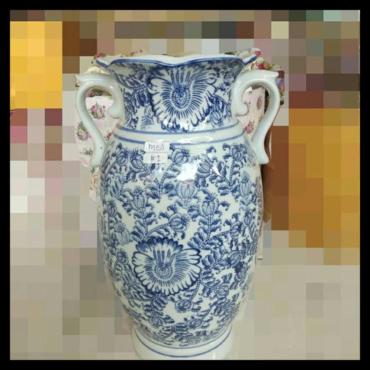 Vase Pot  Keramik  Ada Kuping Tinggi  30Cm Shopee Indonesia