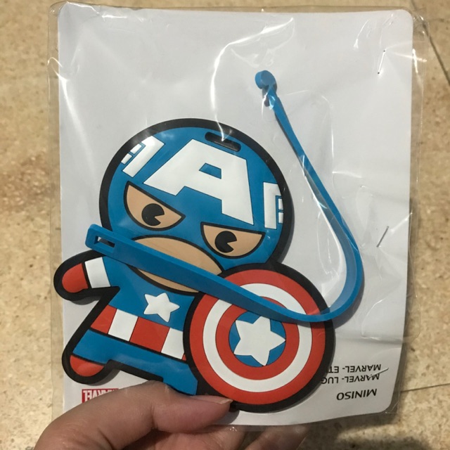 captain america luggage tag