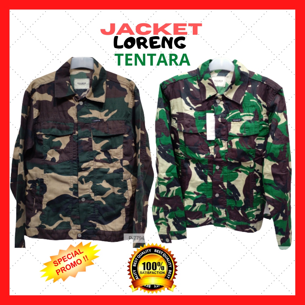 Jaket Loreng Tentara Mantel Baju Hangat Parka Jacket Army Pria Wanita Doreng Unisex Cewek Cowok Jumb