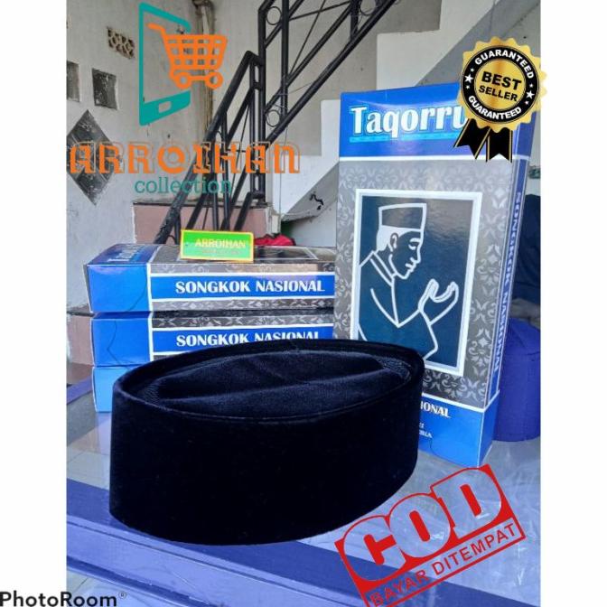 songkok hitam taqorrub,peci hitam kopiah haji