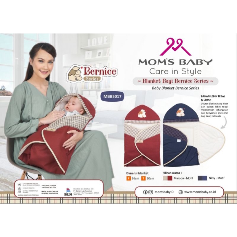 Moms Baby Blanket Bayi Bernice Series