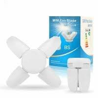 Lampu bohlam lipat mini model daun LED E27 4blade 28watt / 3blade 45watt 6500k folding fan mini Blade Murah terang