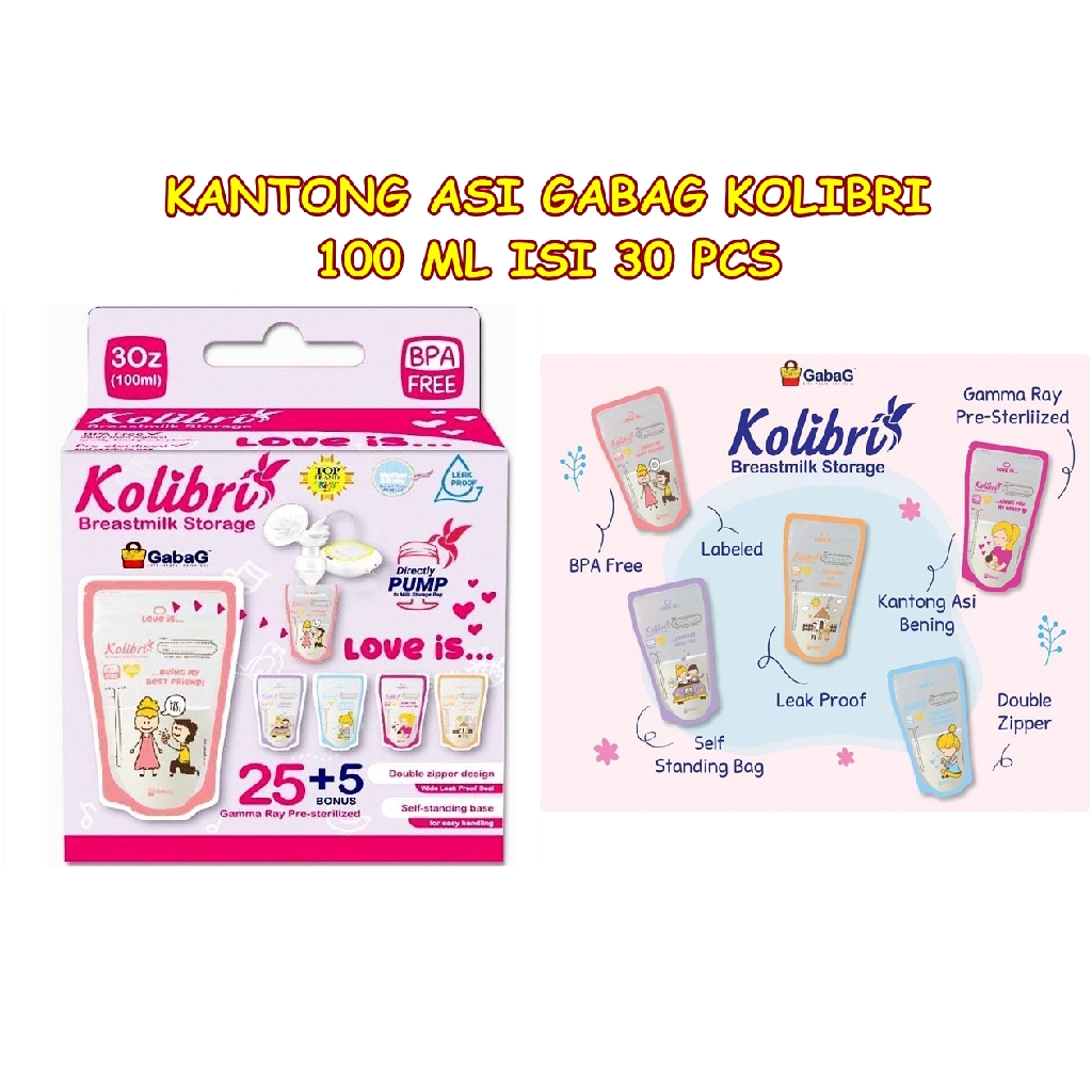 KANTONG ASI GABAG  kolibri 100ML love story / TEMPAT ASI