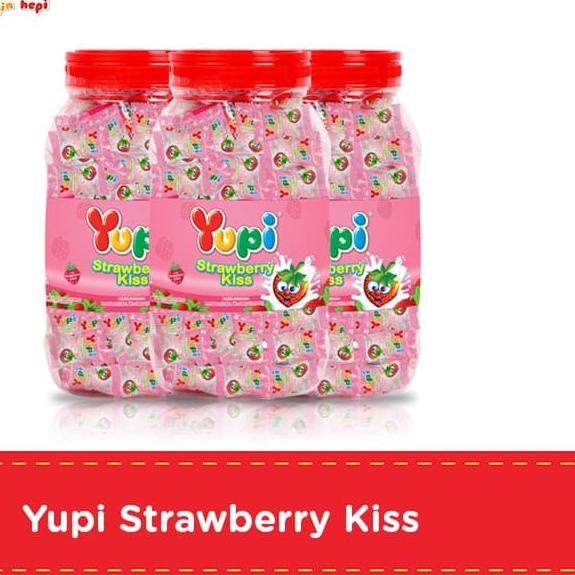 

FREE ONGKIR!Yupi Strawberry Kiss Jar 300 gr|SQ3