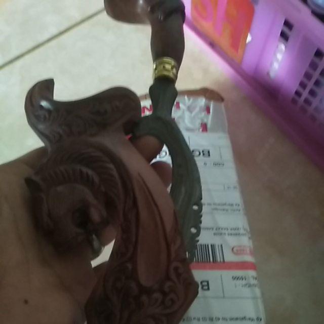 Sovenir Sunda Kujang Baja Pamor Damskus