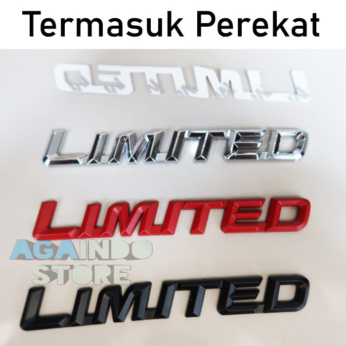 Emblem 3D Stiker Timbul Bahan Logam Motor Mobil Limited Edition Xpander Brio Jazz Agya Merah Hitam