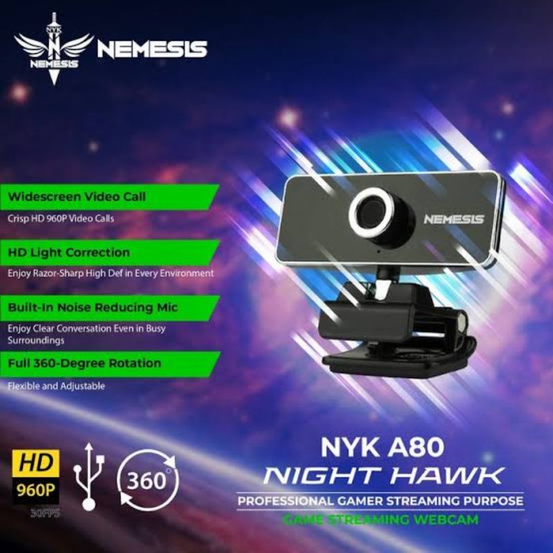 webcam external pc/laptop nyk A80 Night hawk 960p