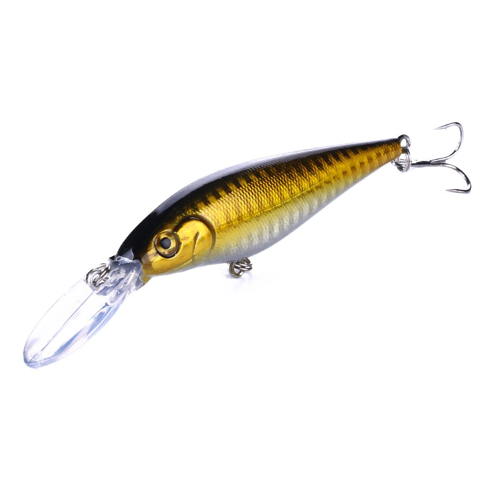 Hengjia 10Pcs Umpan Pancing Crankbait Bentuk Ikan Kecil 11cm / 10g