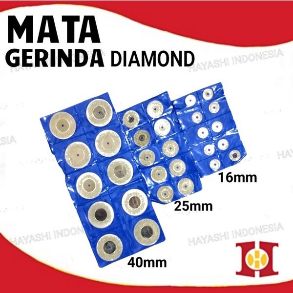 Mata Diamond Gerinda Potong Mini Grinder Tuner Besi Batu Logam Kaca