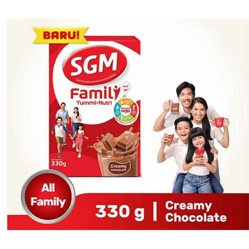 Sgm Family Susu Bubuk Yummi-Nutri Cokelat330G