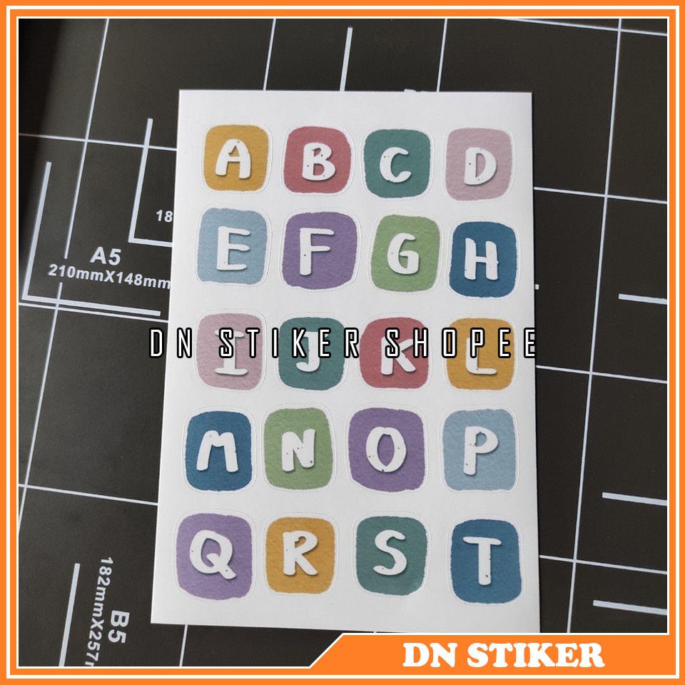 

Stiker kertas gambar huruf 1 l embar aesthetic A sampai T jurnal stiker aksesoris cutting