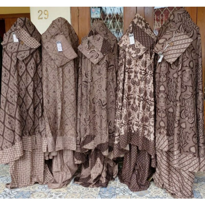 MUKENA BATIK REMPEL LAWASAN KUNO KAYU MANIS JUMBO DEWI SRI KATUN RAYON PREMIUM ADEM LEMBUT MURAH