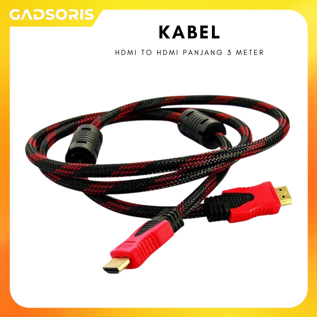 Jual Kabel Hdmi To Hdmi Meter Laptop Ke Tv Cctv Nylon Serat Jaring