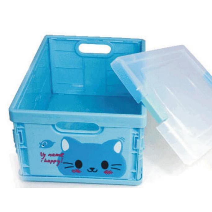 Container Kotak Box Lipat Kecil Serbaguna Folding Plastik Praktis