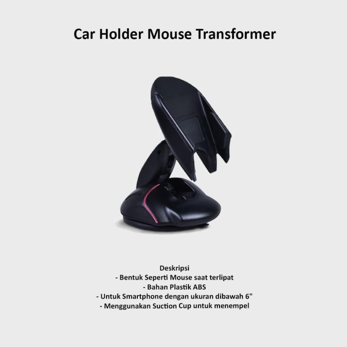 CAR HOLDER MOUSE TRANSFORMERS MOBIL - STANDING LIPAT - DASHBOARD -KACA