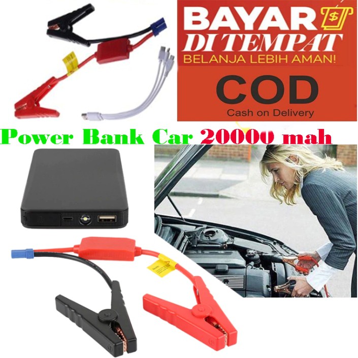 Power Bank Jumper Baterai Mobil Dan Charger Hp PowerBank 20000Mah