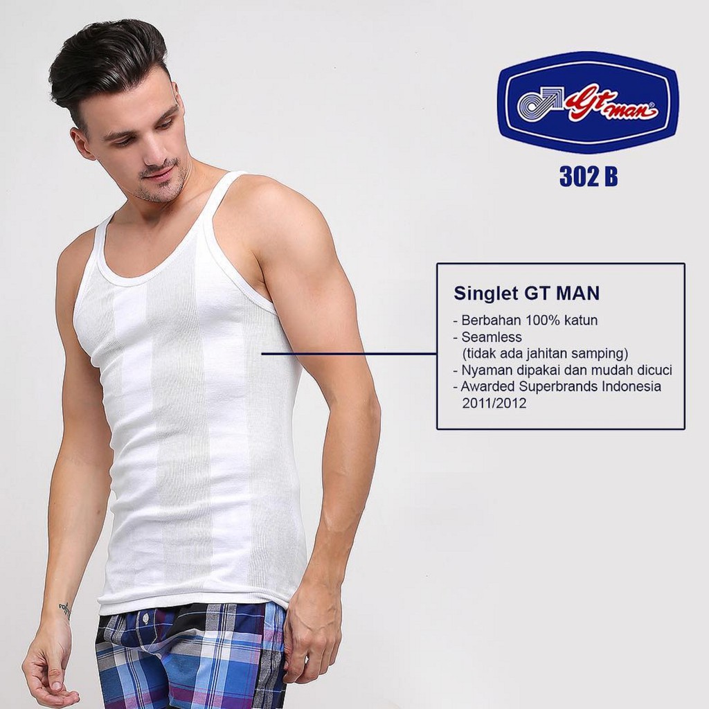 SINGLET GT MAN 302 B DEWASA KAOS DALAM KATUN DEWASA TERLARIS TERMURAH