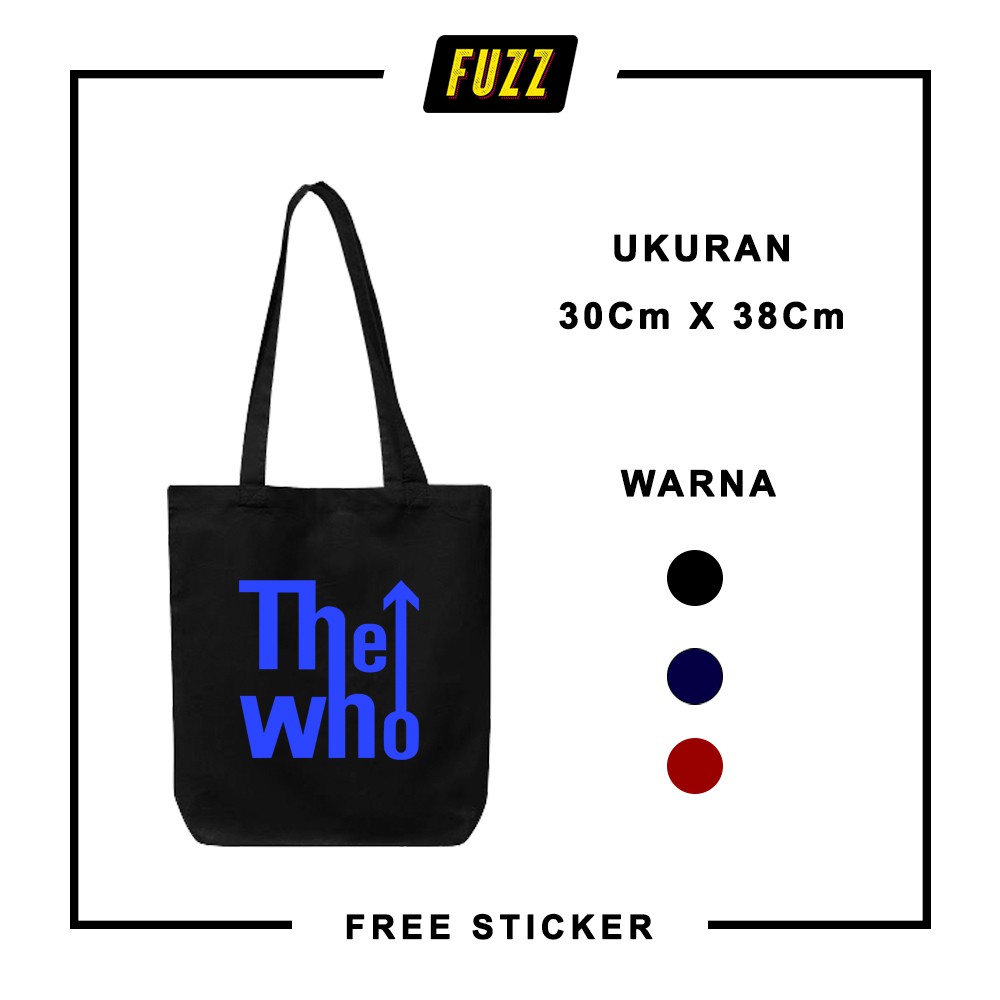 Totebag Band The Who Tas Jinjing Pria Dan Wanita Kerja Kuliah Sekolah Nongkrong Musik Keren Murah