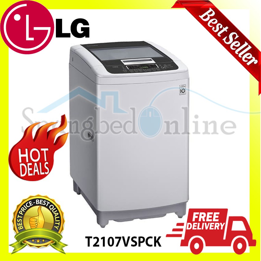 Mesin Cuci LG 1 Tabung Top Loading 7 Kg -  T2107VSPCK