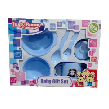 FEEDING SET 6IN1 TEMPAT MAKAN BAYI LUSTY BUNNY BABY GIFT SET MURAH LUCU KADO KELAHIRAN BAYI - 1419-5