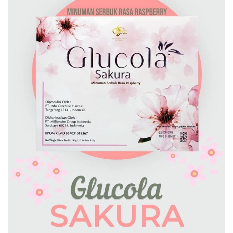 GLUCOLA SAKURA MINUMAN KOLAGEN L-GLUTHATIONE