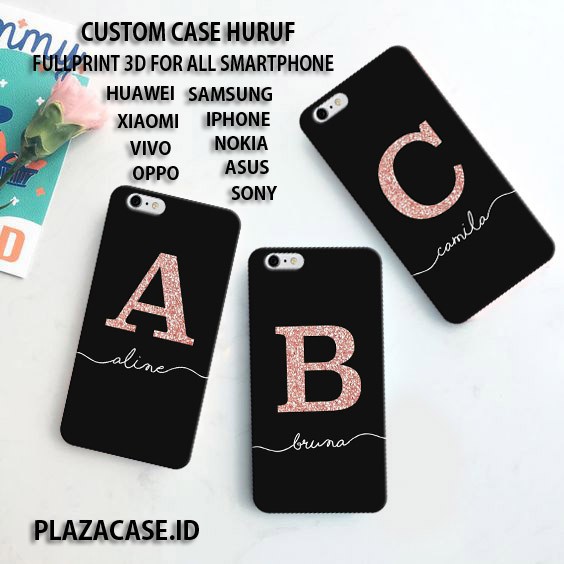 [P44] Custom Hardcase Huruf Fullprint 3D For All Type