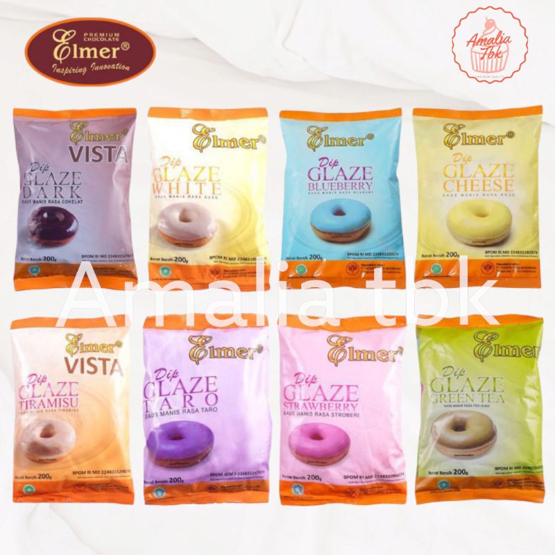 Glaze Elmer Toping Donat Varian Rasa Kemasan 200Gram