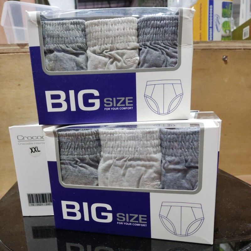 Celana Dalam Pria Crocodile Big Size CR 240 BS ISI-3 Pcs/Pack