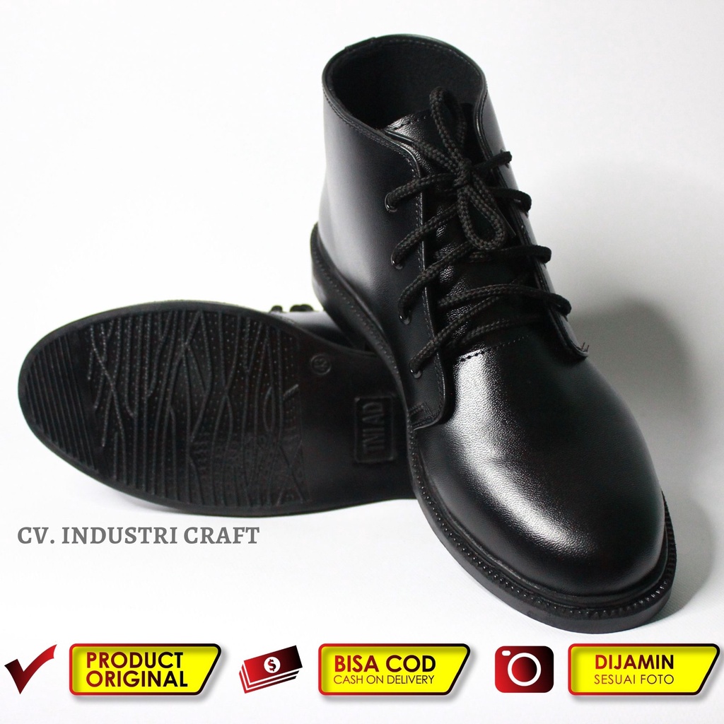 Sepatu PDH Paskib Pria DOFF &amp; KILAP Satpam TNI Security Sepatu Kerja Dinas Paskibraka Tali Polisi Tanpa Resliting Sepatu Kantoran