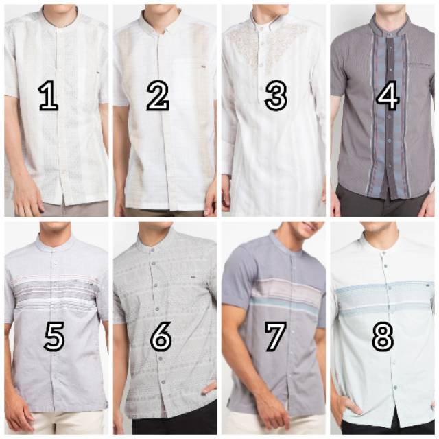 Kemeja koko pria WATCHOUT lengan pendek panjang 26520