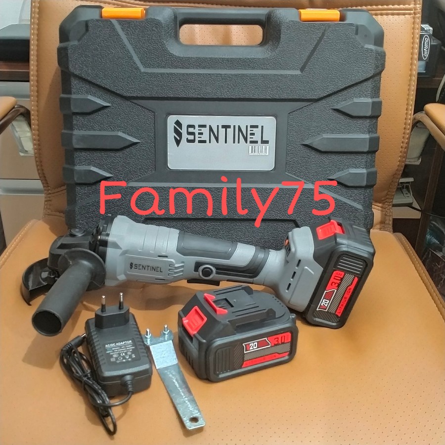Promo Mesin Cordless Gerinda 20V 2 Baterai Brushless Gerinda Baterai 20 Volt