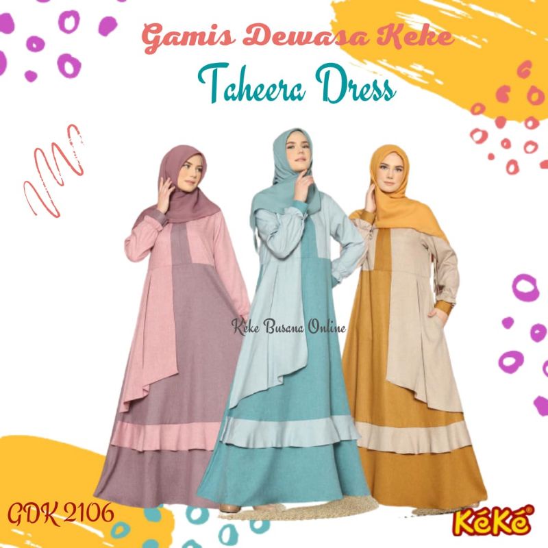 Gamis Dewasa Keke ~ Taheera Dress GDK 2106 ~