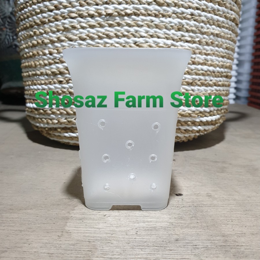 Pot Kotak NKT 12 Jouss Bening Transparan Berlubang