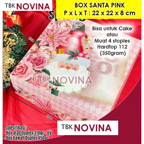 KOTAK KUE NATAL / BOX CAKE NATAL / BOX MERRY CHRISTMAS / KOTAK KUE TART CAKE