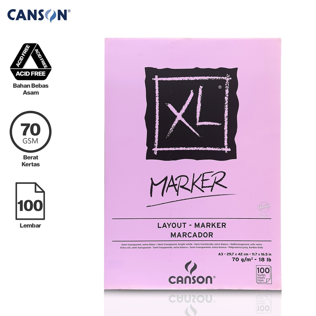 Jual CANSON XL Marker Buku Sketsa 100 Lembar Ukuran A3 Sketchbook Buku