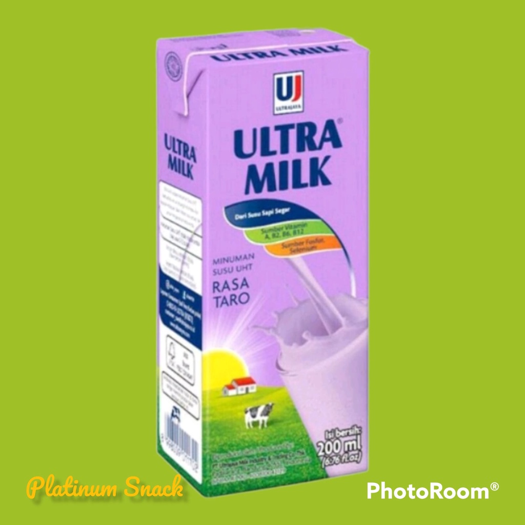 Susu UHT Ultra Milk 200 ml Cokelat, Strawberry, Full Cream 1 Dus (24 x 200 ml)