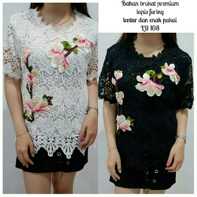 BLOUSE BRUKAT BUNGA BW