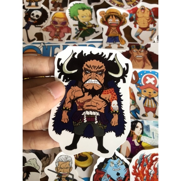 stiker sticker pack onepiece dapat semua yang di gambar - case handphone laptop koper tumbler