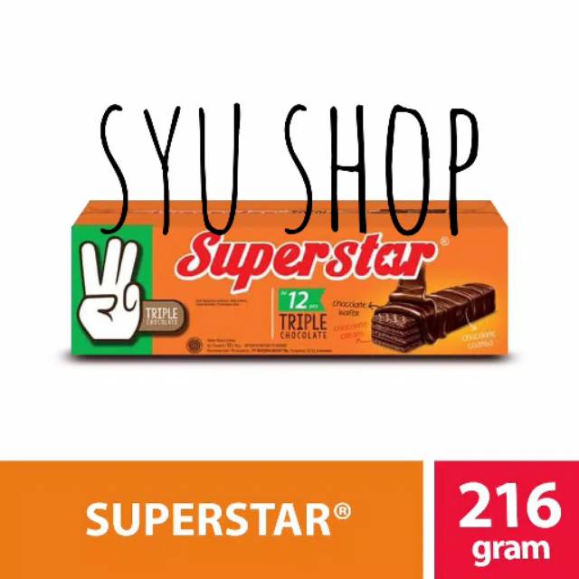 

Wafer superstar triple chocolate isi 20 + 1 pcs