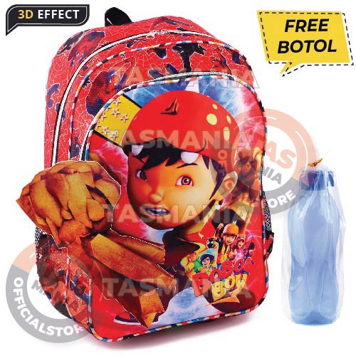 Tas Ransel Anak Laki Laki Karakter - BOBOI BOY BATMAN - PUNCH - COOL BACKPACK + FREE BOTOL