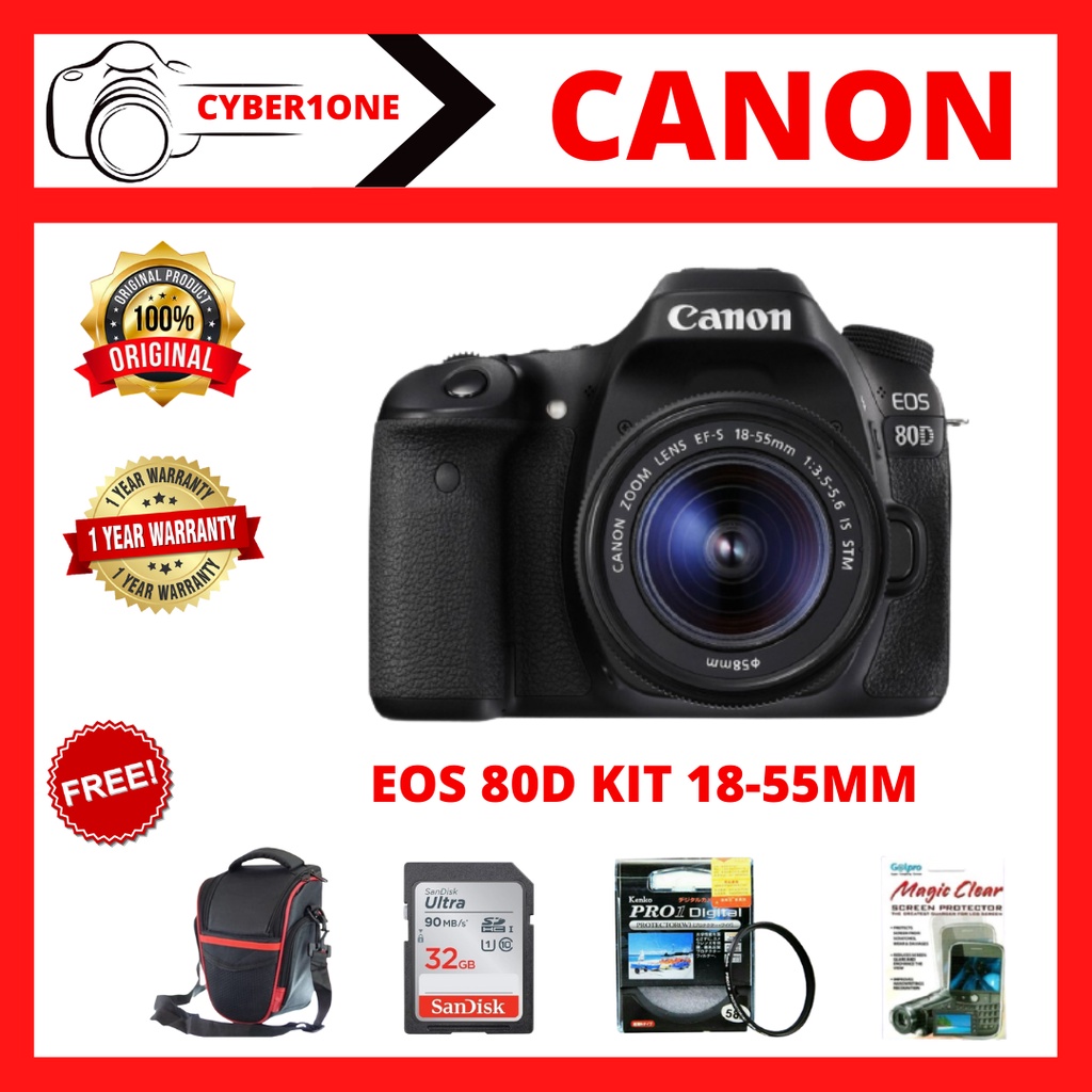 Camera Canon 80D kit 18-55mm