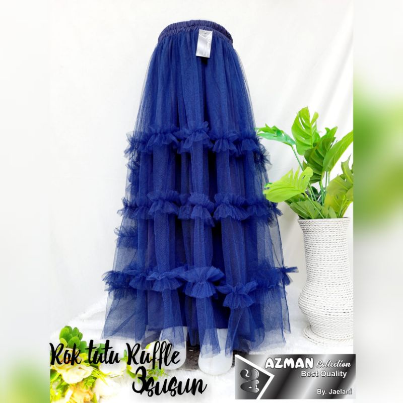 ROK TUTU ANAK RUFFLE 3 SUSUN/BAWAHAN ANAK PEREMPUAN