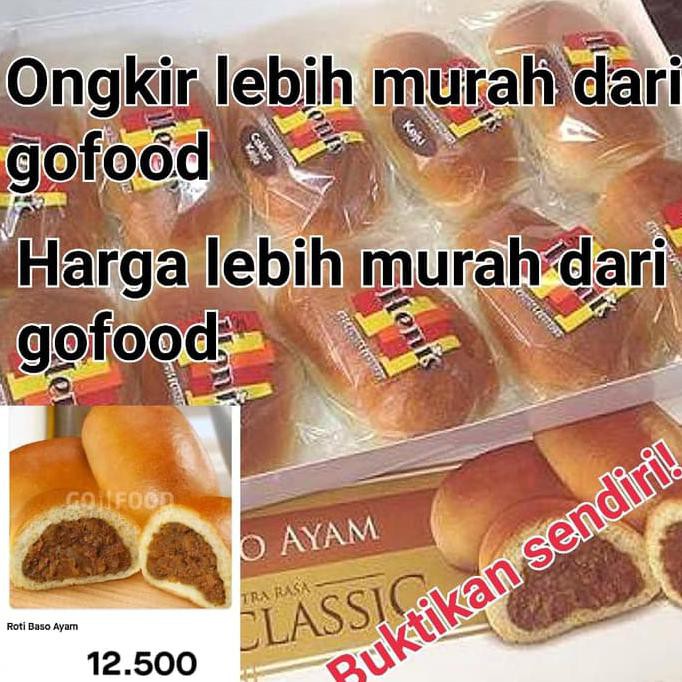 

BEST SELLER MURAH roti henis 1 dus kotak isi 10pcs baso ayam coklat keju